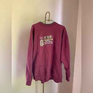 Vintage grandma sweatshirt Applique and fuzzy teddy bears
Simply the bearly best